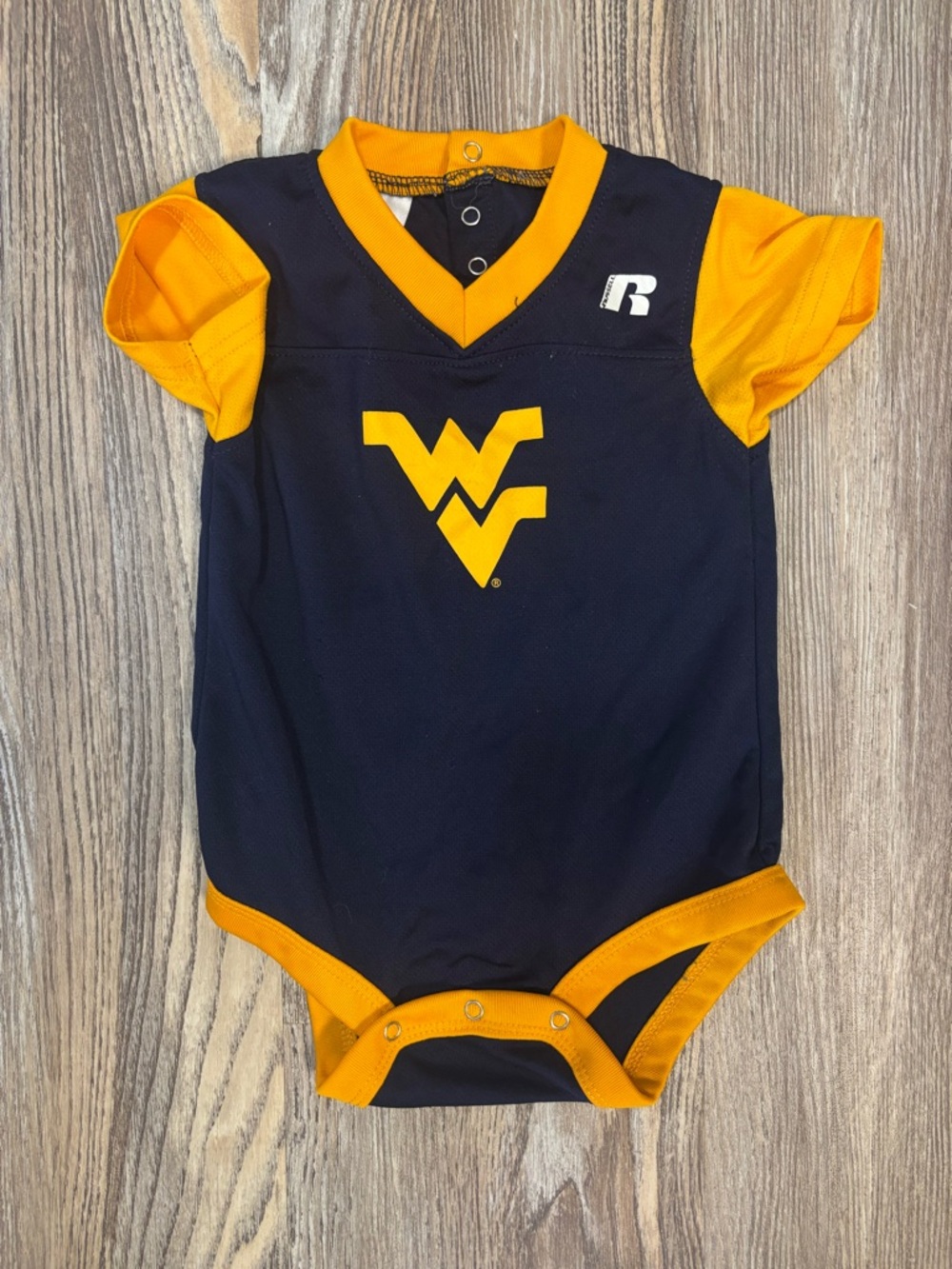 Baby WVU Jersey Onesie - 12 month